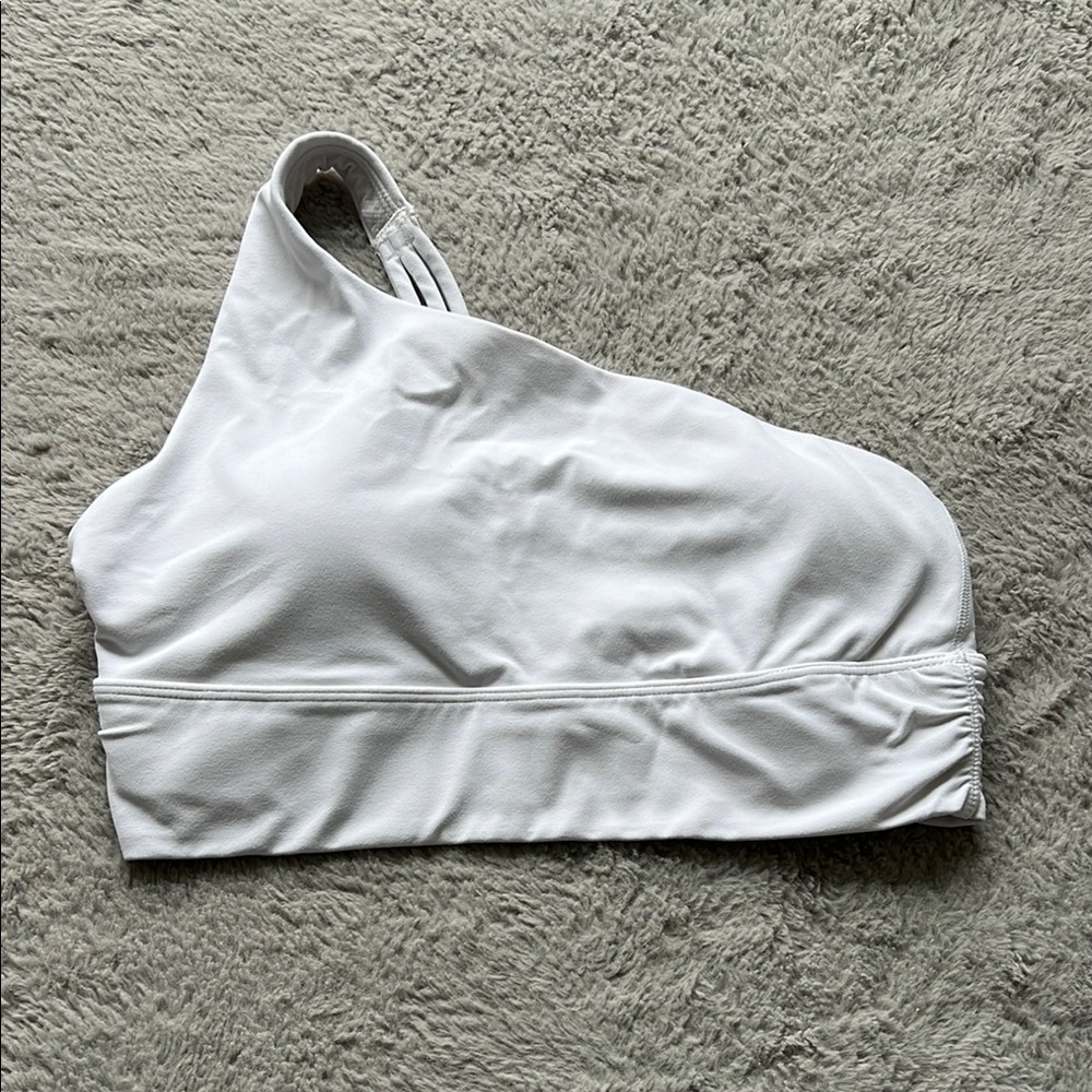 White Asymmetrical Athleta Sports Bra. Size: Small A-C